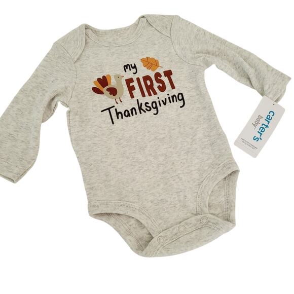 3M New Carter's my first Thanksgiving bodysuit - Picture 1 of 2
